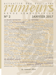 Revue Rumeurs n°2 Janvier 2017 (Rumeurs Revue actualité des écritures)
