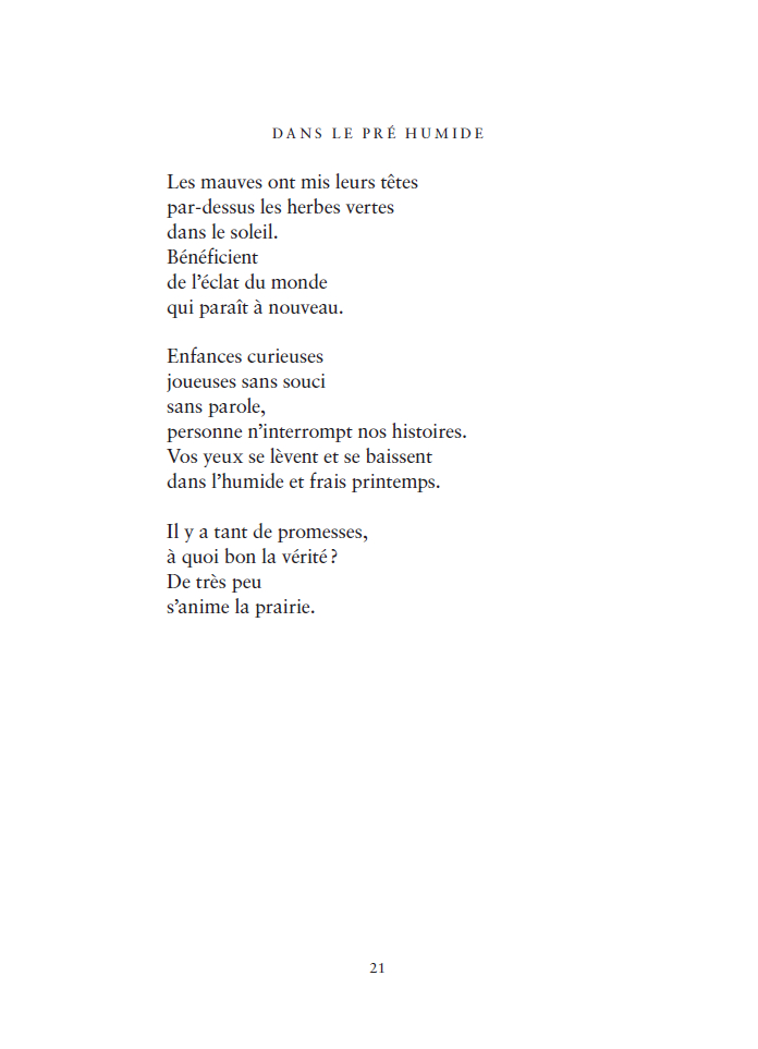 dans le pre humide